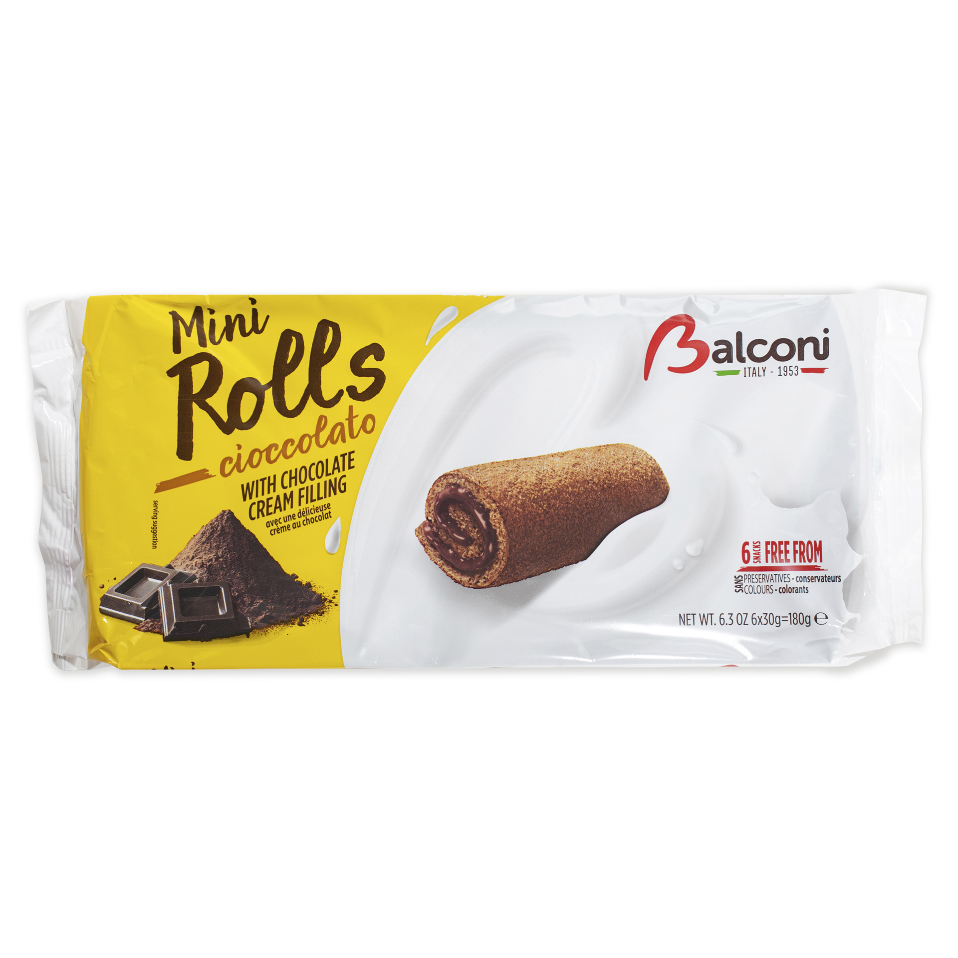 Chocolate Cream-Filled Mini Rolls
