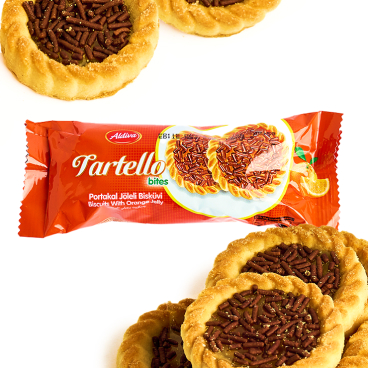 Cookies With Orange Topping & Cocoa Sprinkles image