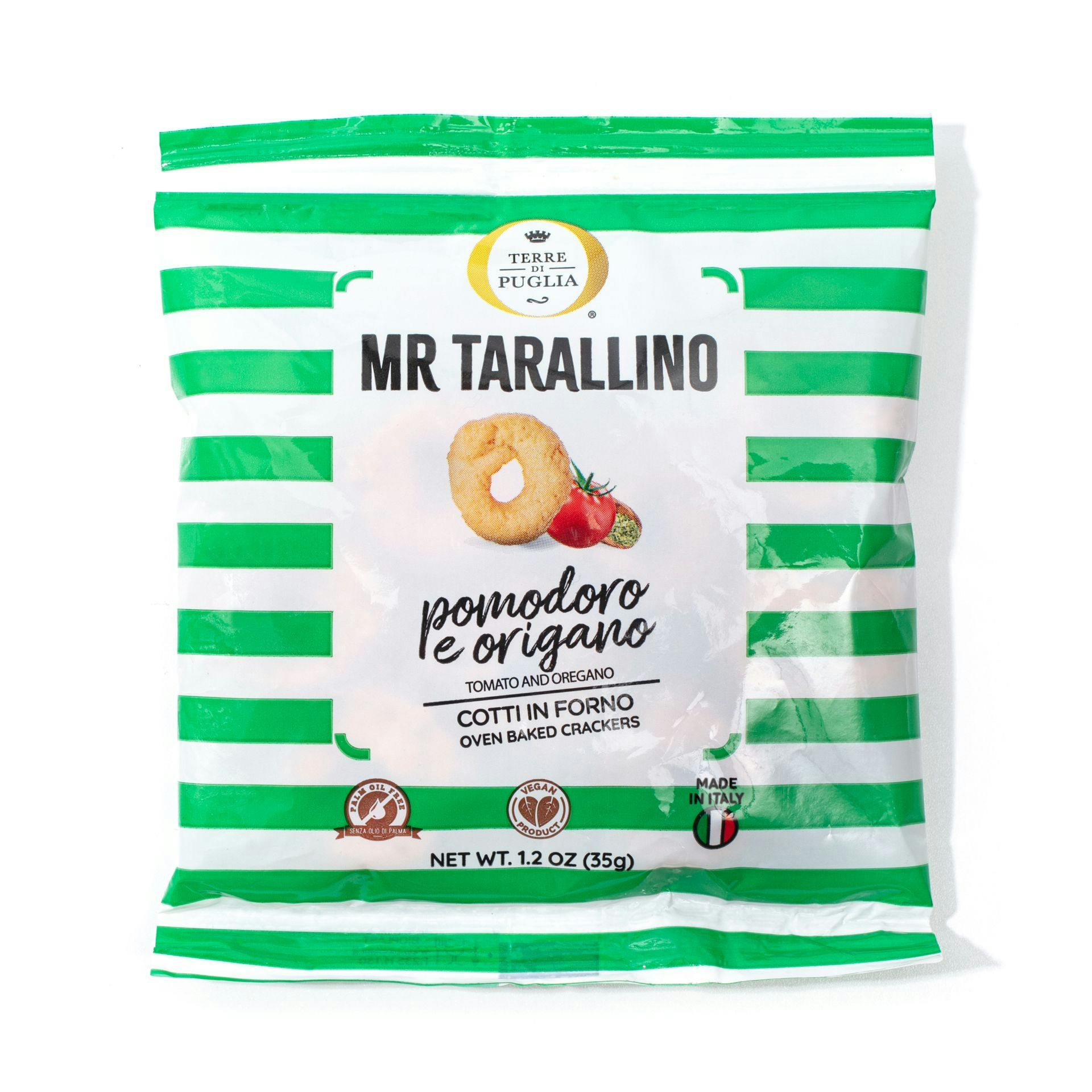 Mr Tarallino Tomato & Oregano Oven Baked Crackers