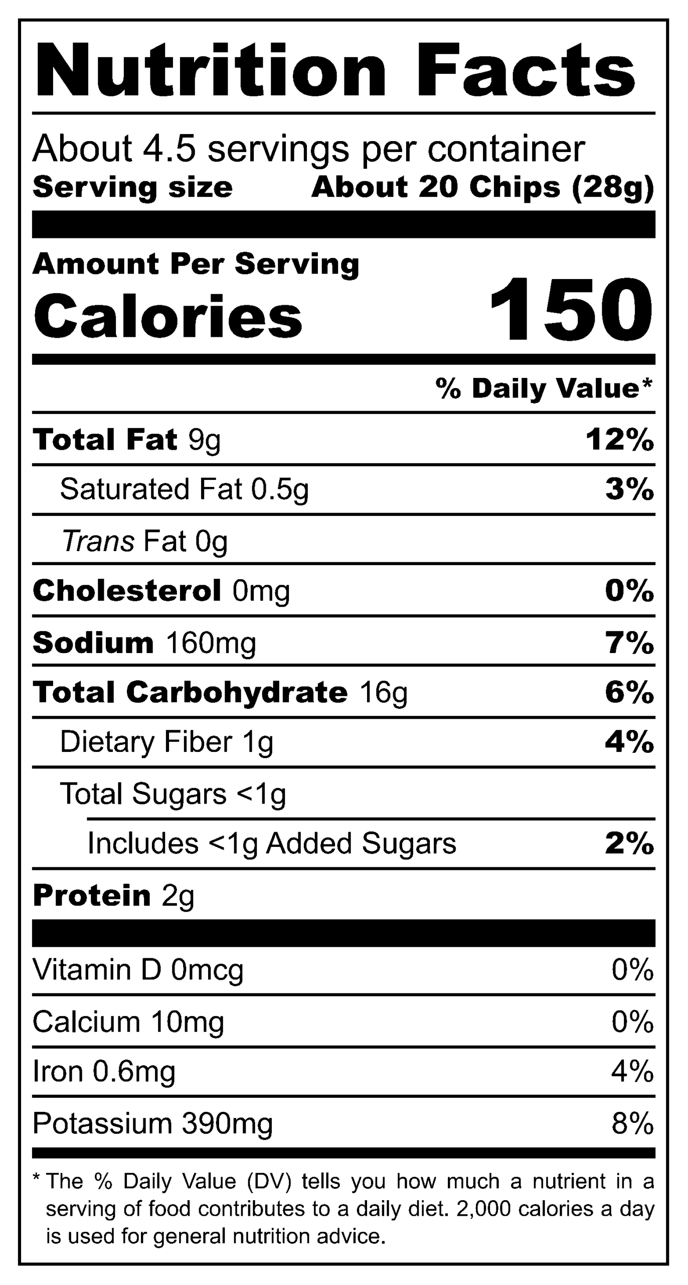 Bret's Chips Stoofvlees Carbonade Flamande nutrition facts