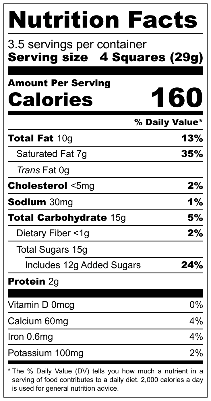 Dulcinea Chocolate con Leche Relleno sabor Trufa nutrition facts