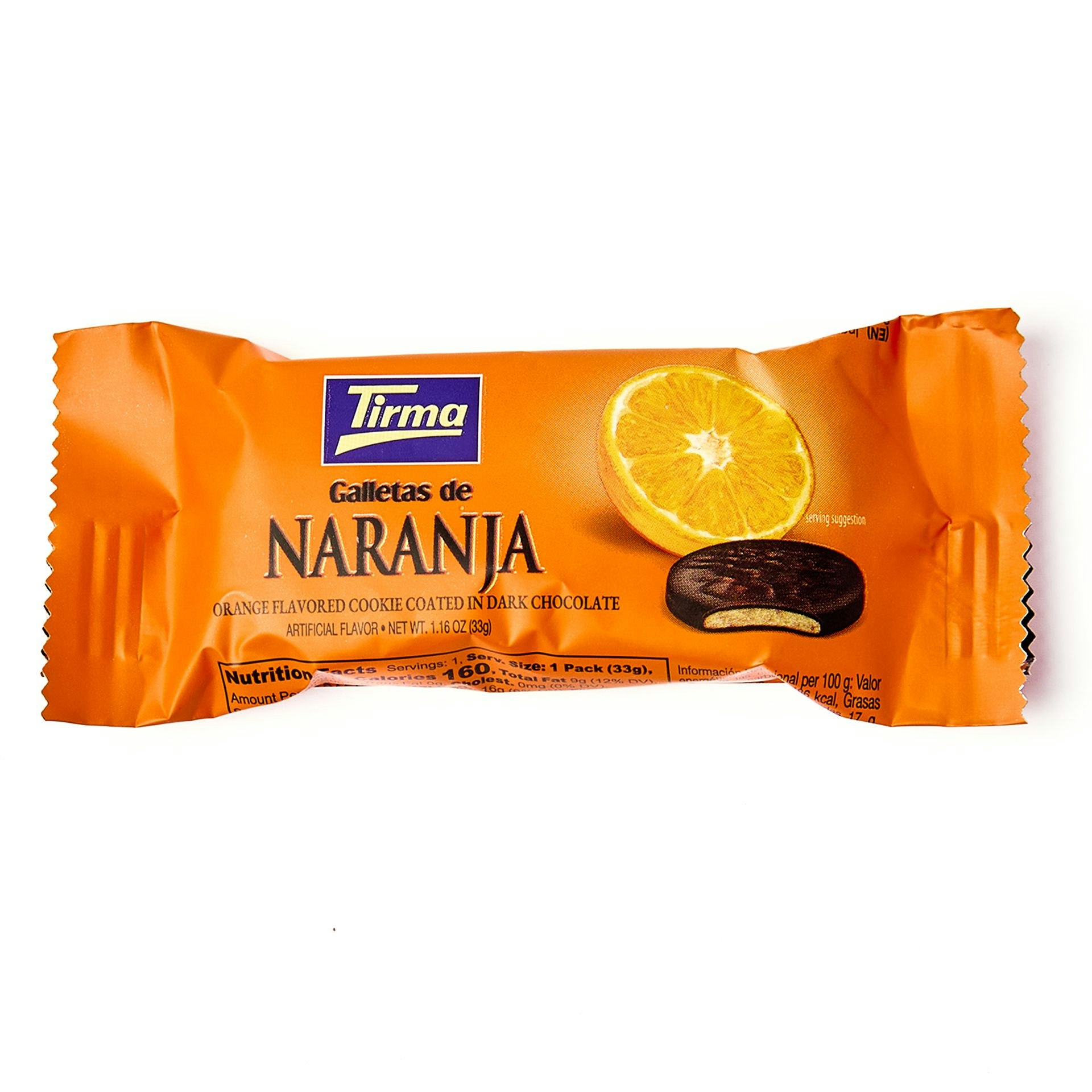 Orange Dark Chocolate-Coated Cookie