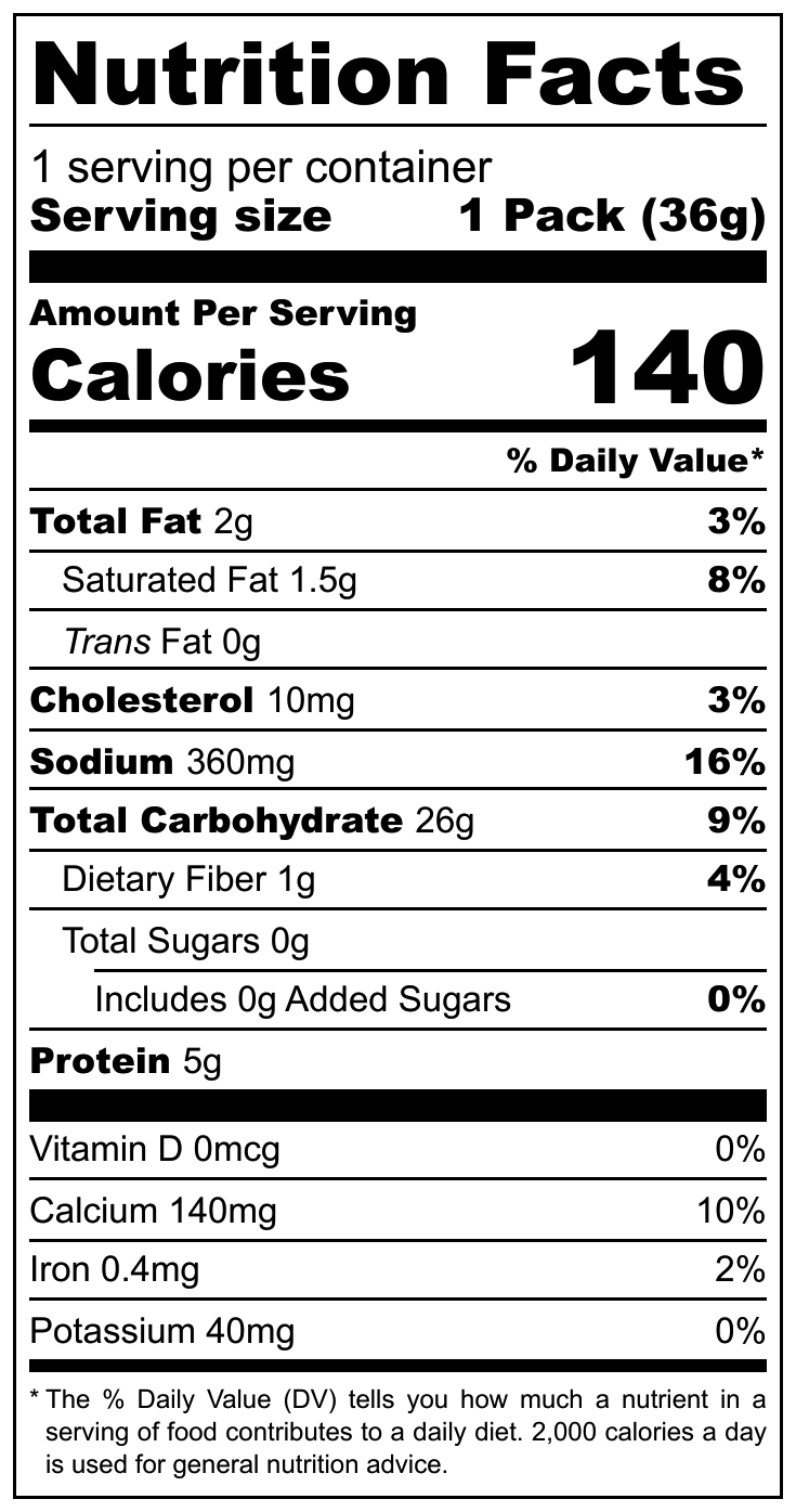 La Niña Rosquillas nutrition facts