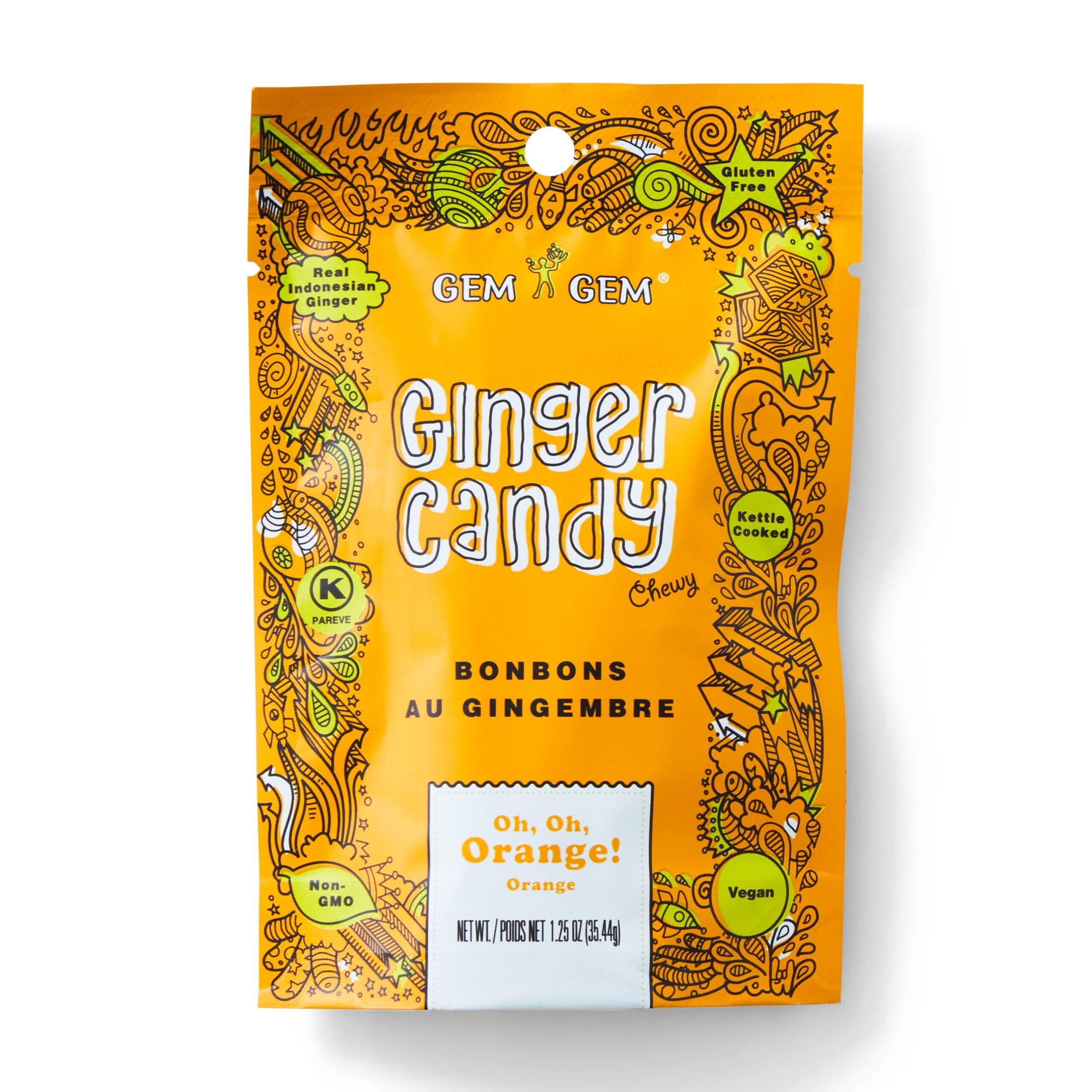 Gem Gem Ginger Candy Oh, Oh Orange! | Universal Yums