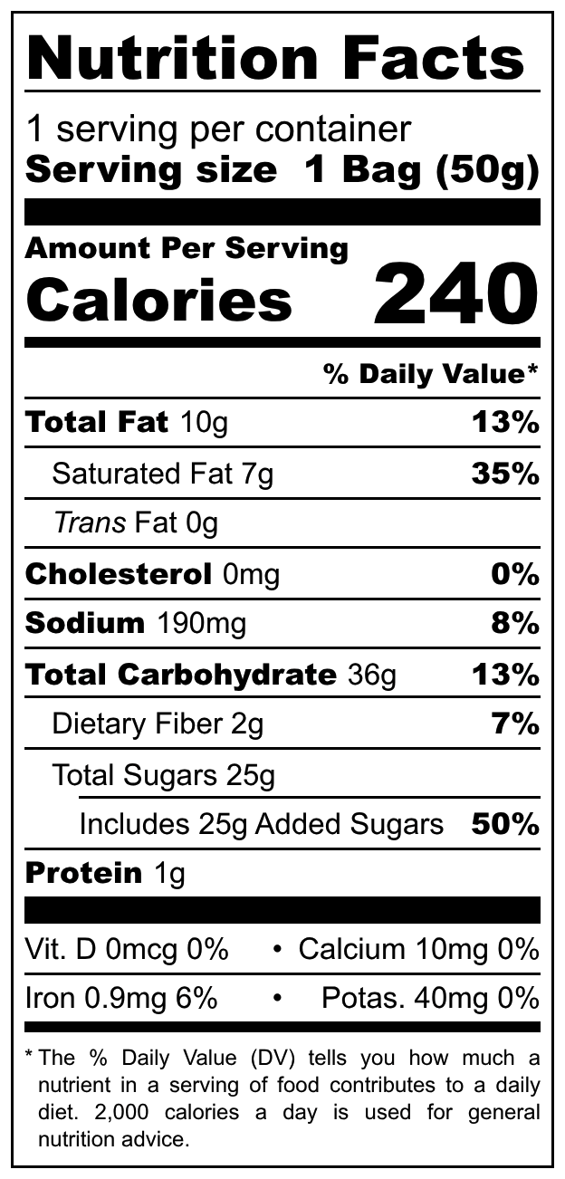 Snack Foods Popcorn nutrition facts