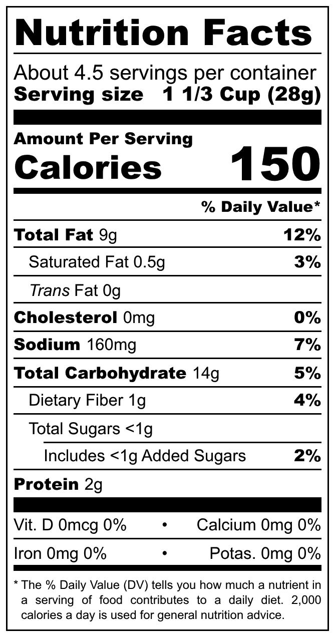 Lorenz Wiejskie Ziemniaczki Koperek nutrition facts
