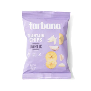 Turbana Garlic Plantain Chips Package