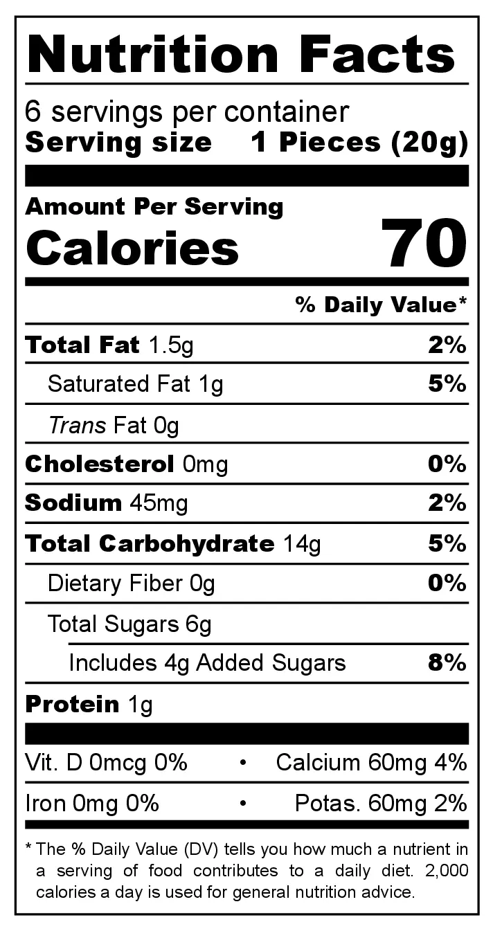 El Paraguitas Dulce Con Leche nutrition facts
