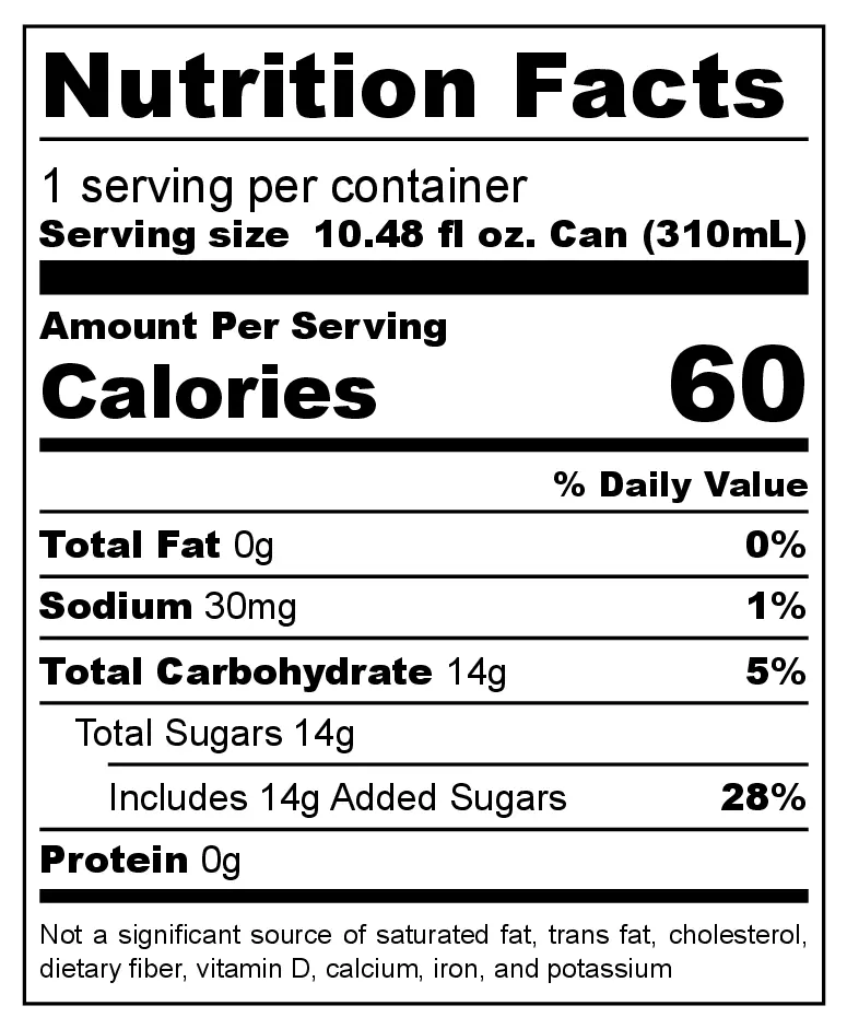 Colombiana Postobón nutrition facts
