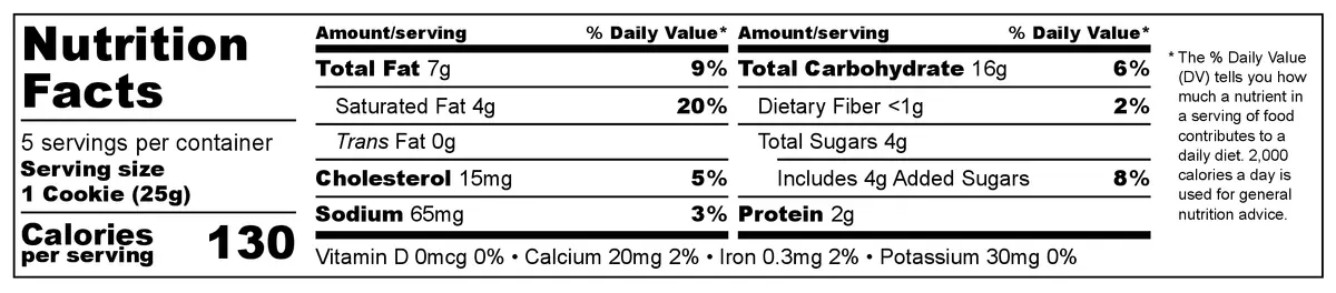 Dean's All Butter Shortbread Petticoat Tails nutrition facts
