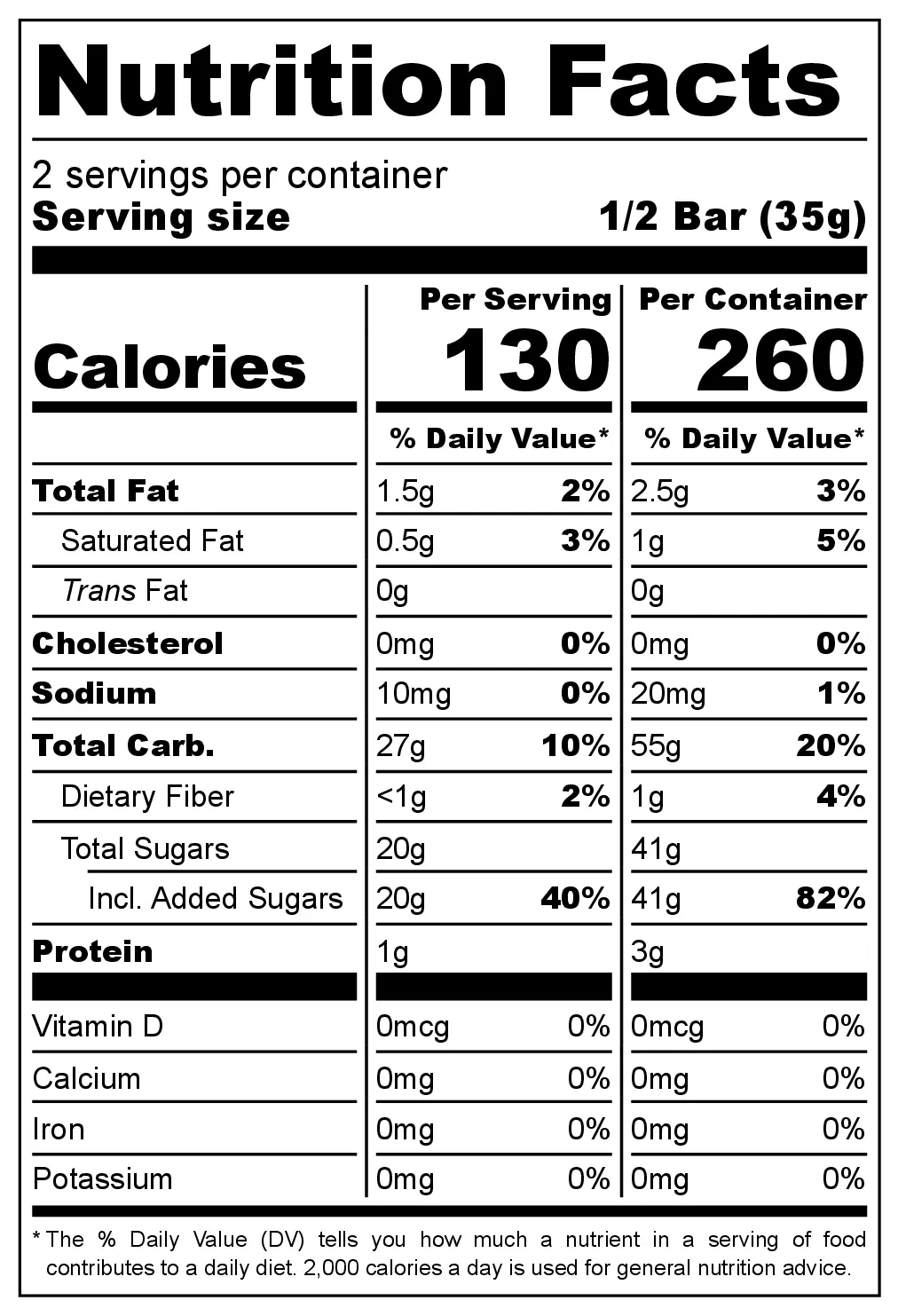 Orange Soft Nougat nutrition facts