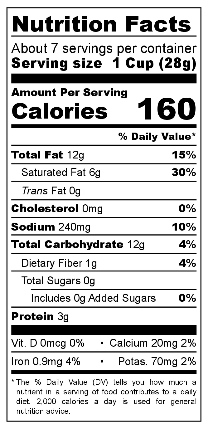 Anand Jolliz Namkeen Aloo Sev nutrition facts