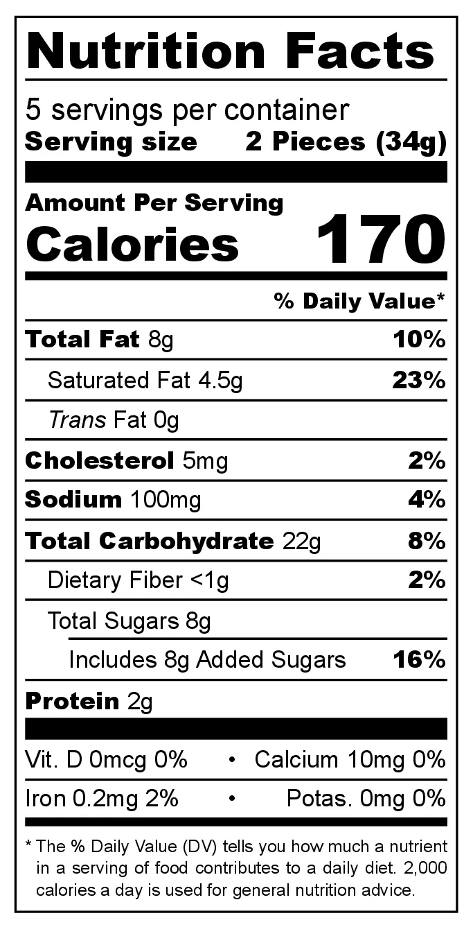Mrs. Bector's Cremica Chai Spice nutrition facts