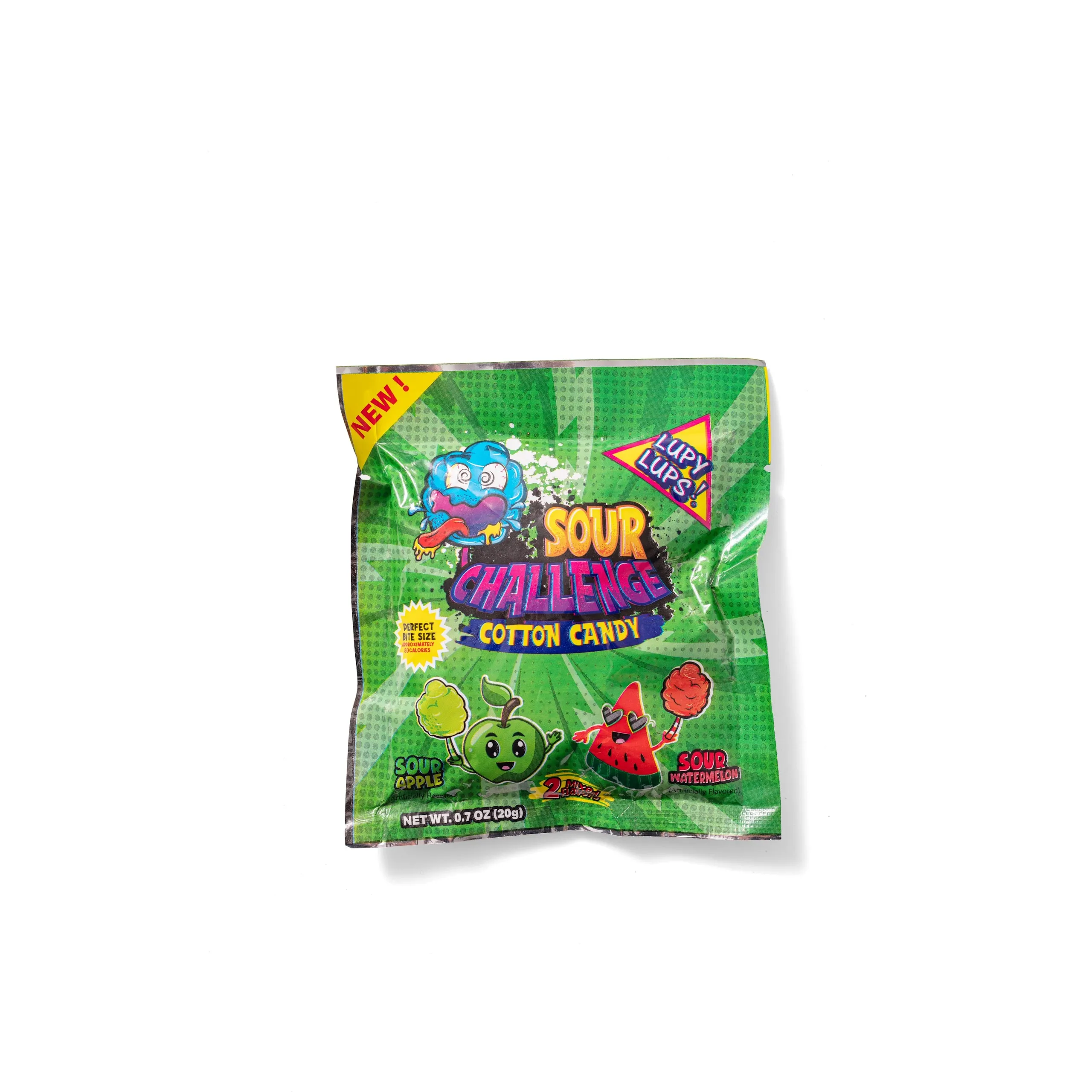 Sour Challenge Apple & Watermelon Cotton Candy