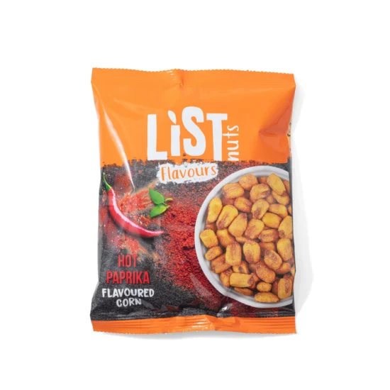 Hot Paprika Flavored Roasted Corn Snack Package