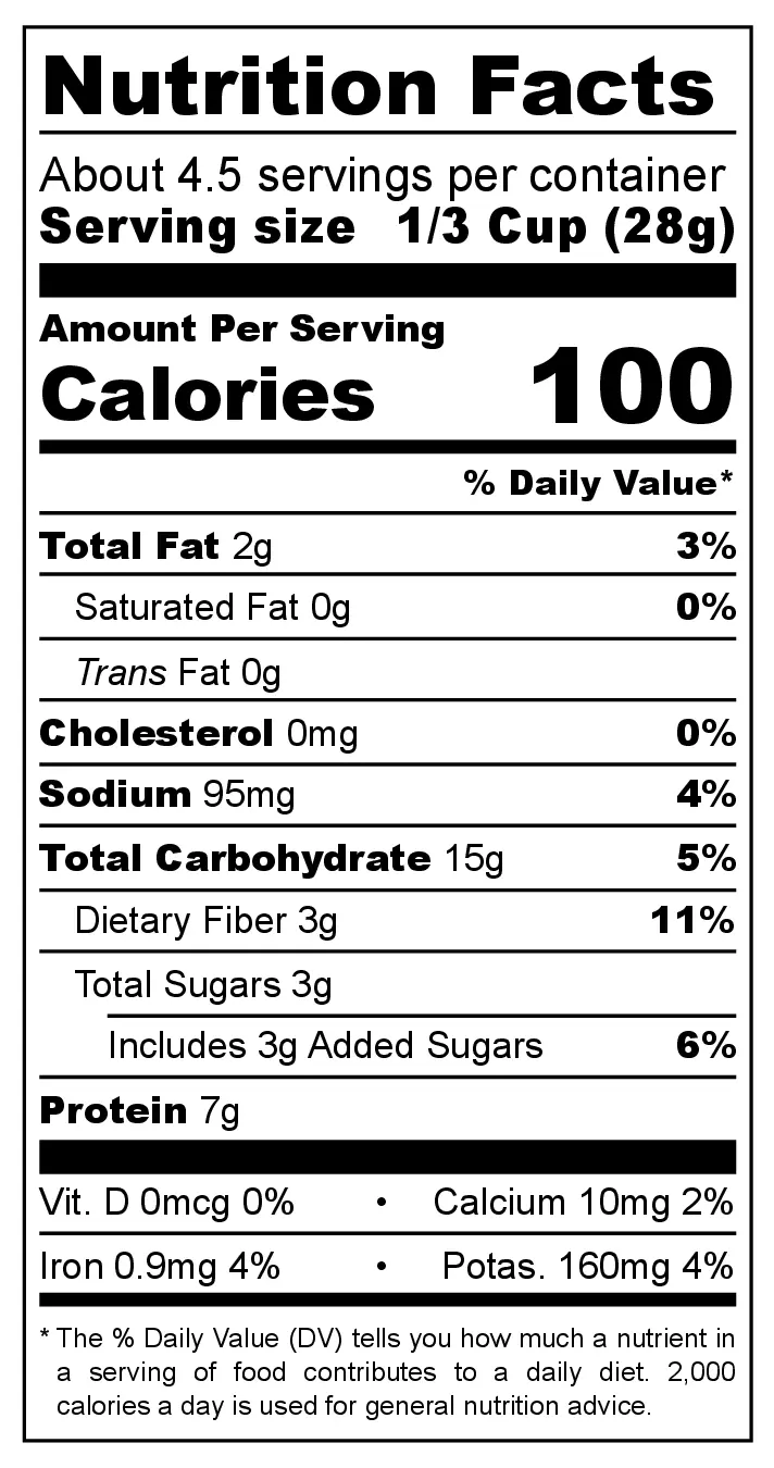 Wasabi & Soy Sauce Chickpeas nutrition facts