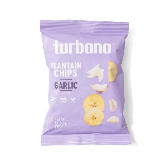 Turbana Garlic Plantain Chips Package