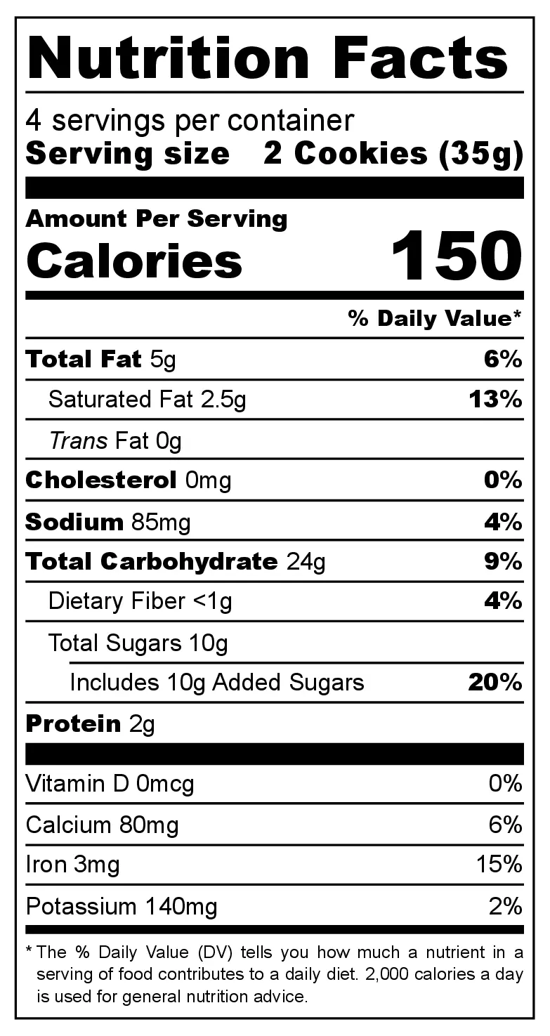 Raspberry Jammie Dodgers nutrition facts
