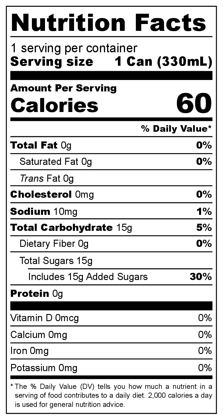 Iron Bru Drink nutrition facts