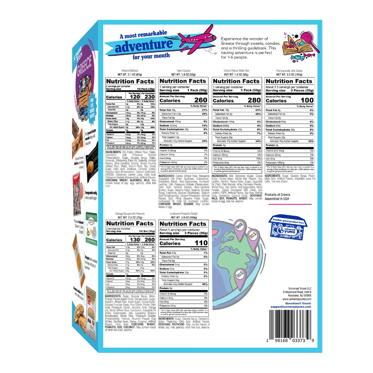 Greece Tasting Adventure nutrition facts