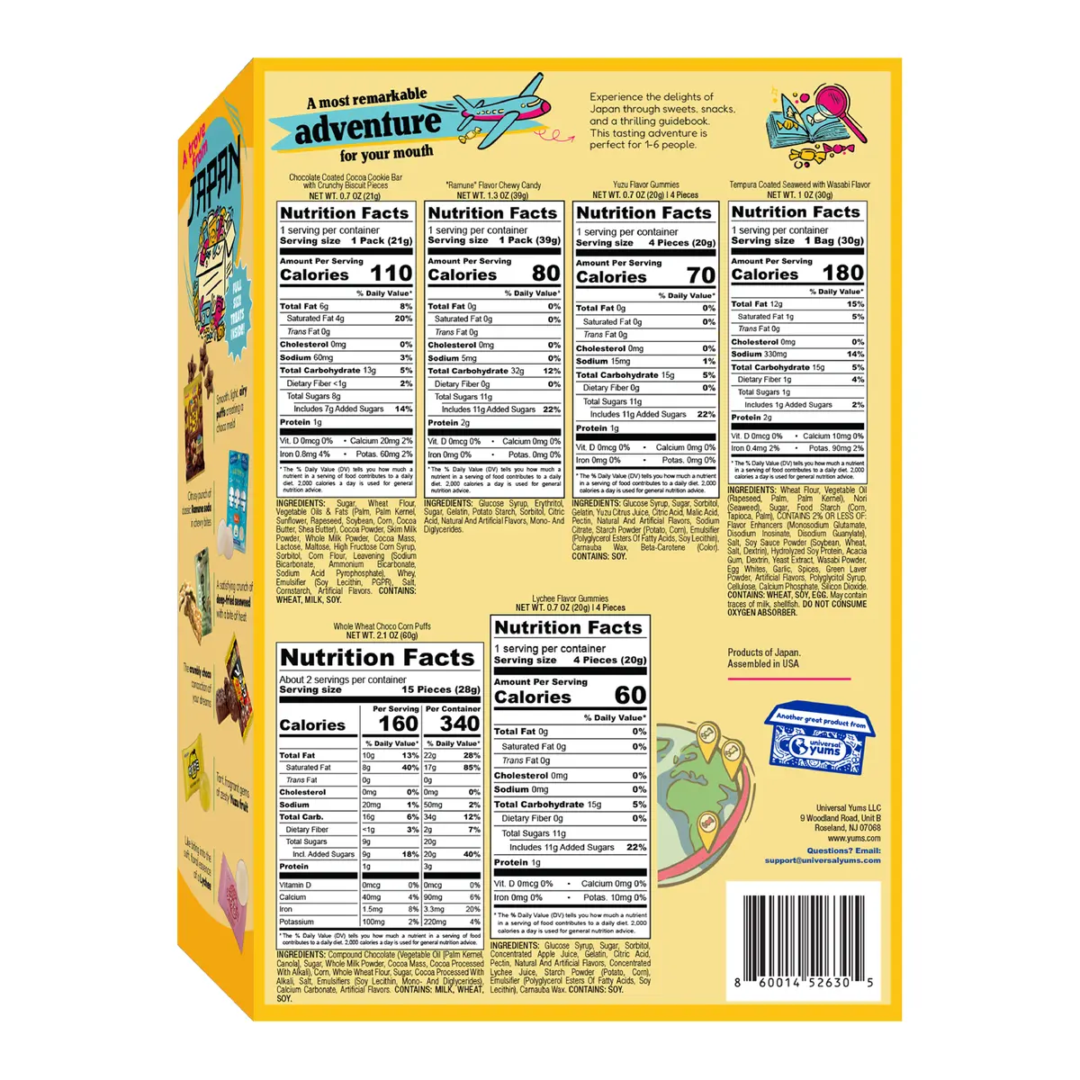 Japan Tasting Adventure nutrition facts