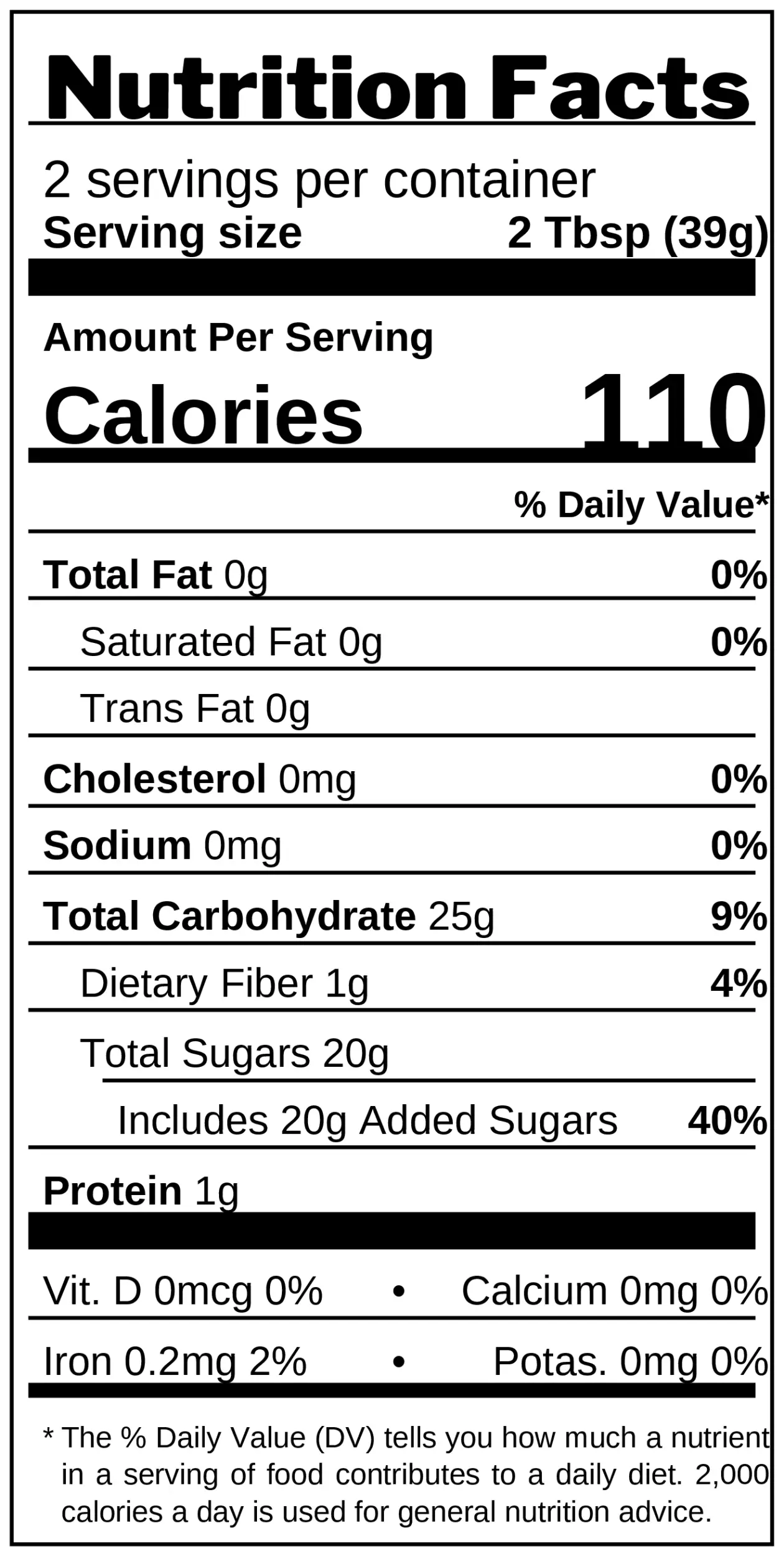 Original Chestnut Spread nutrition facts