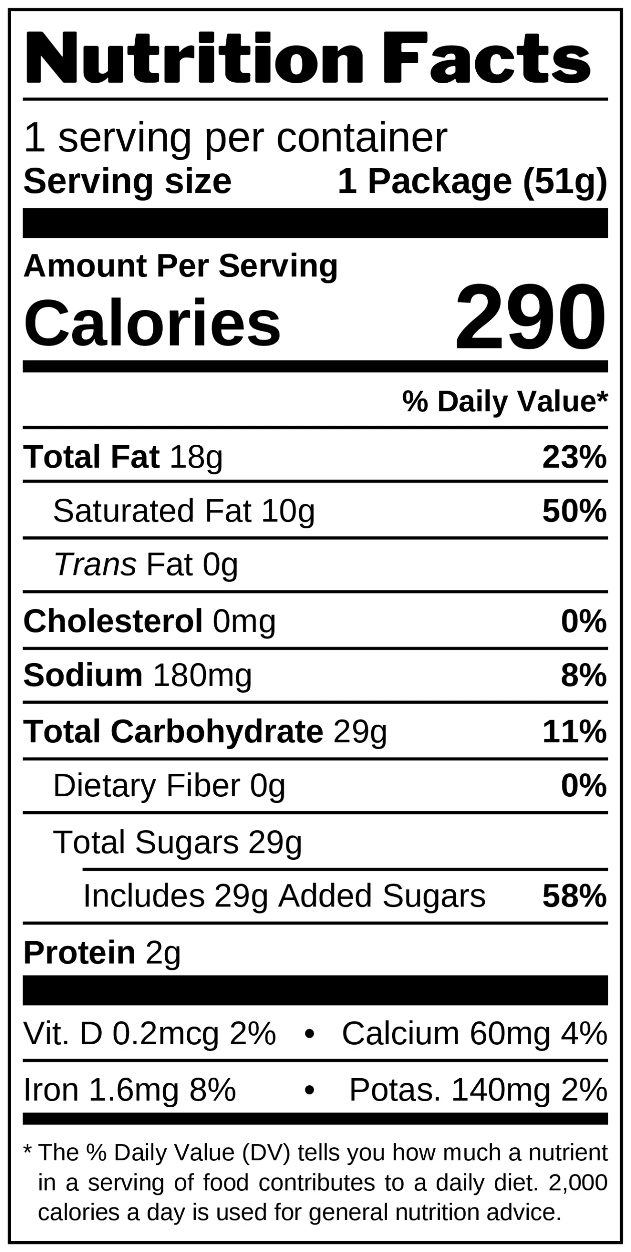Hazelnut Cream Mini Pralines nutrition facts