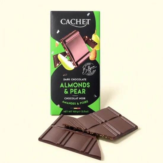 Chocolate Bar with Almond & Pear Bits Package