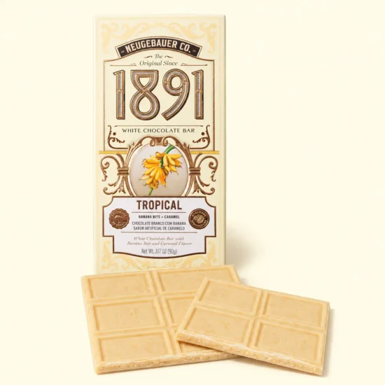 1891 Banana & Caramel White Chocolate Bar Package