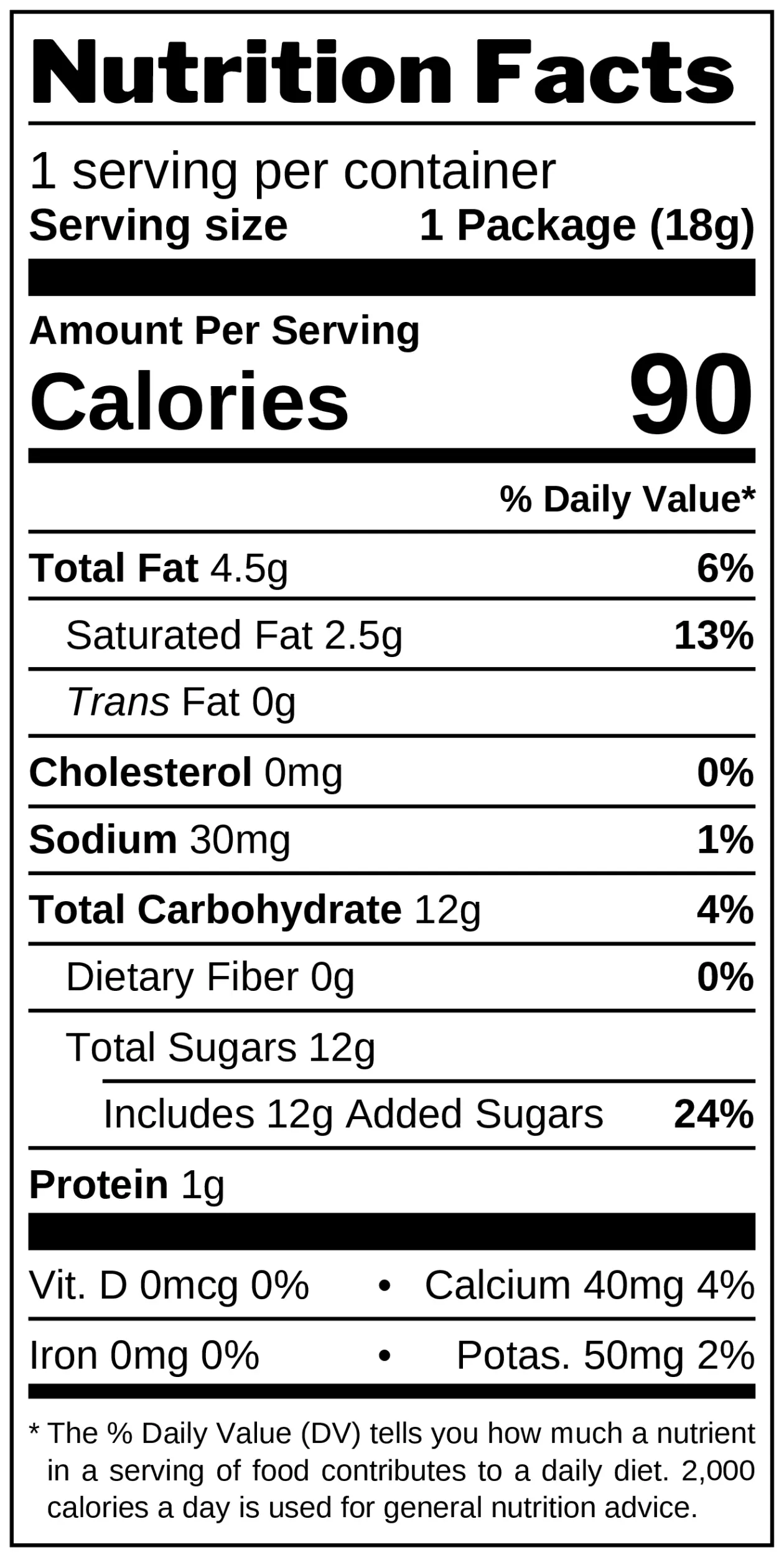 Caramel White Chocolate Dragées nutrition facts
