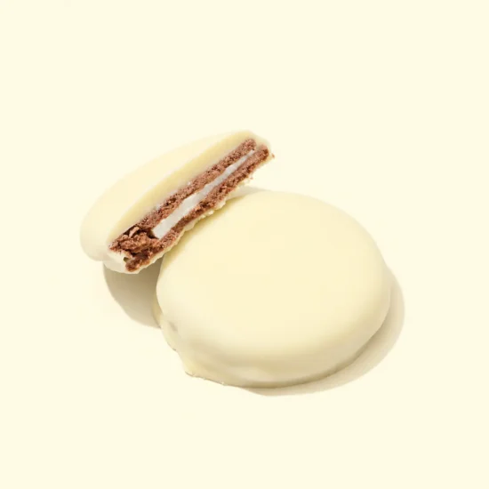 White Chocolate-Coated Cream Cookies Pieces