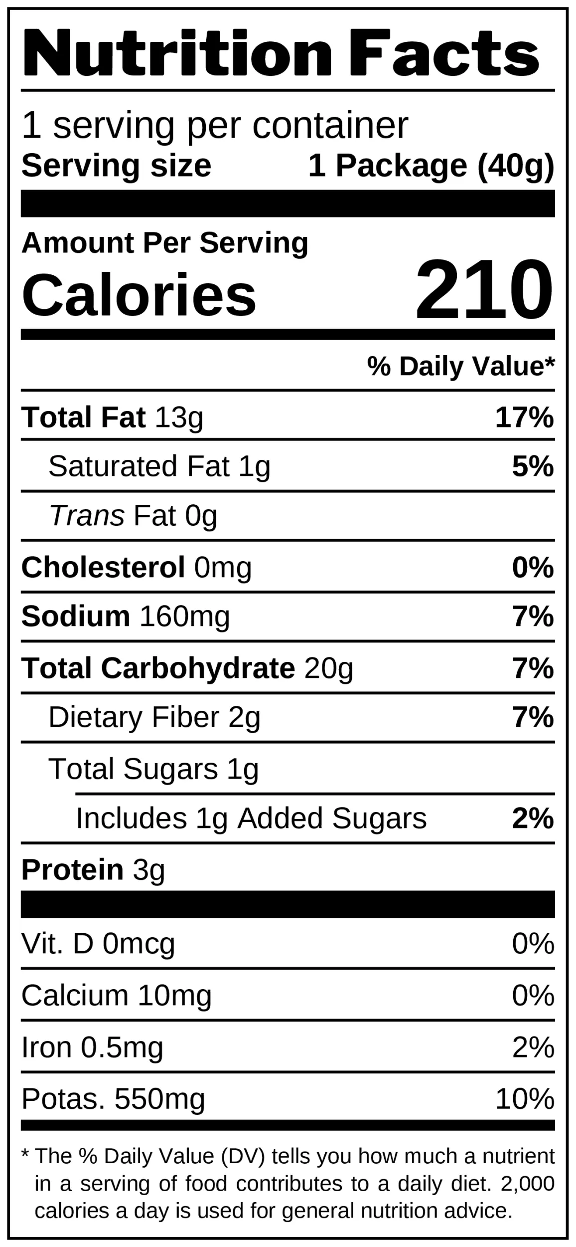 Brets Chips Honey & Mustard nutrition facts