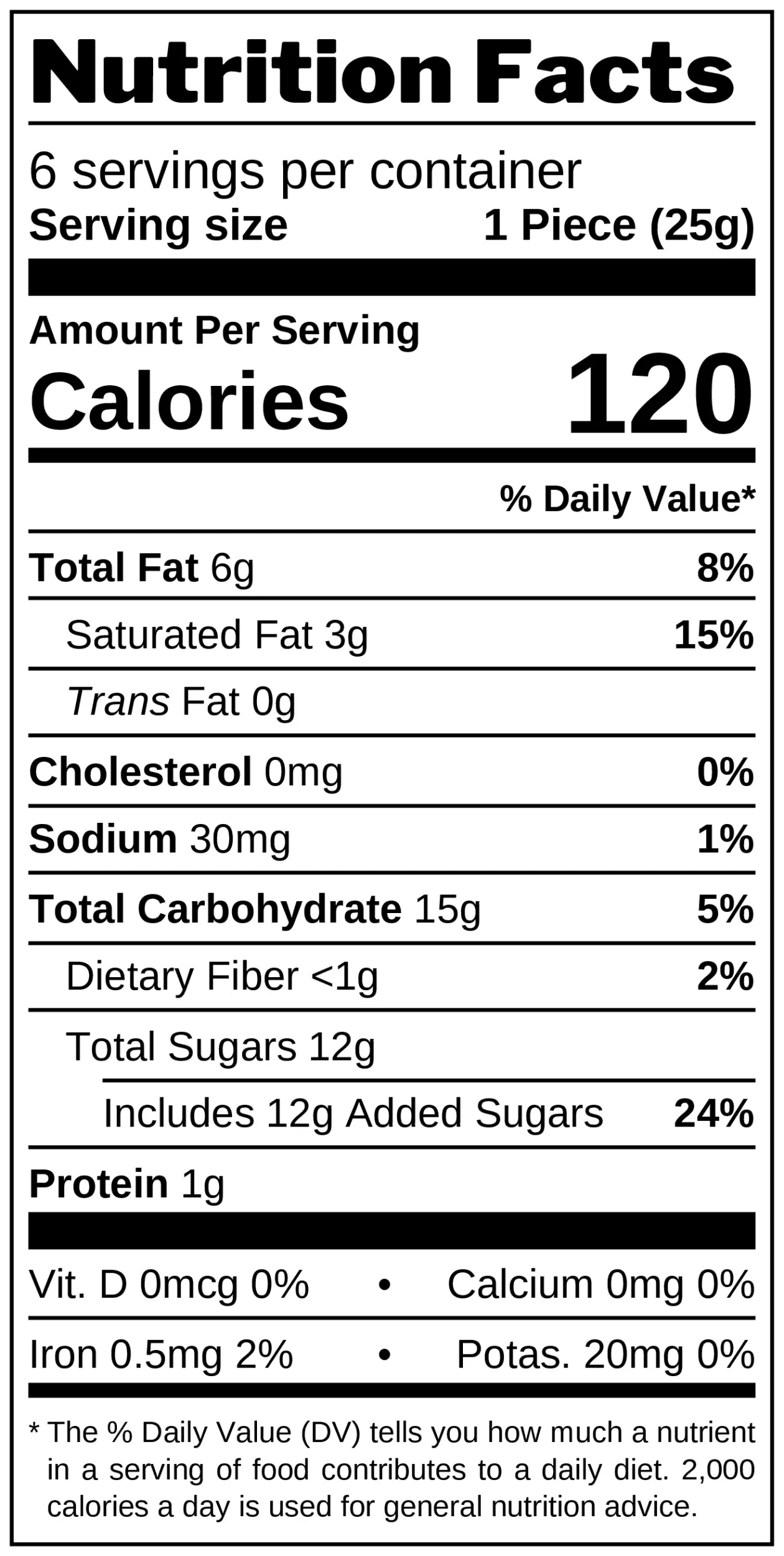 Peanut Nougat Bar nutrition facts