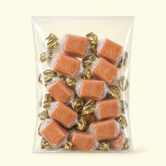 Sea Salt Caramel-Flavored Fudge Package