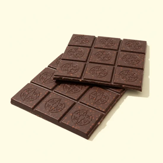 Dark Chocolate Bar with Lemon Peel & Ginger Pieces