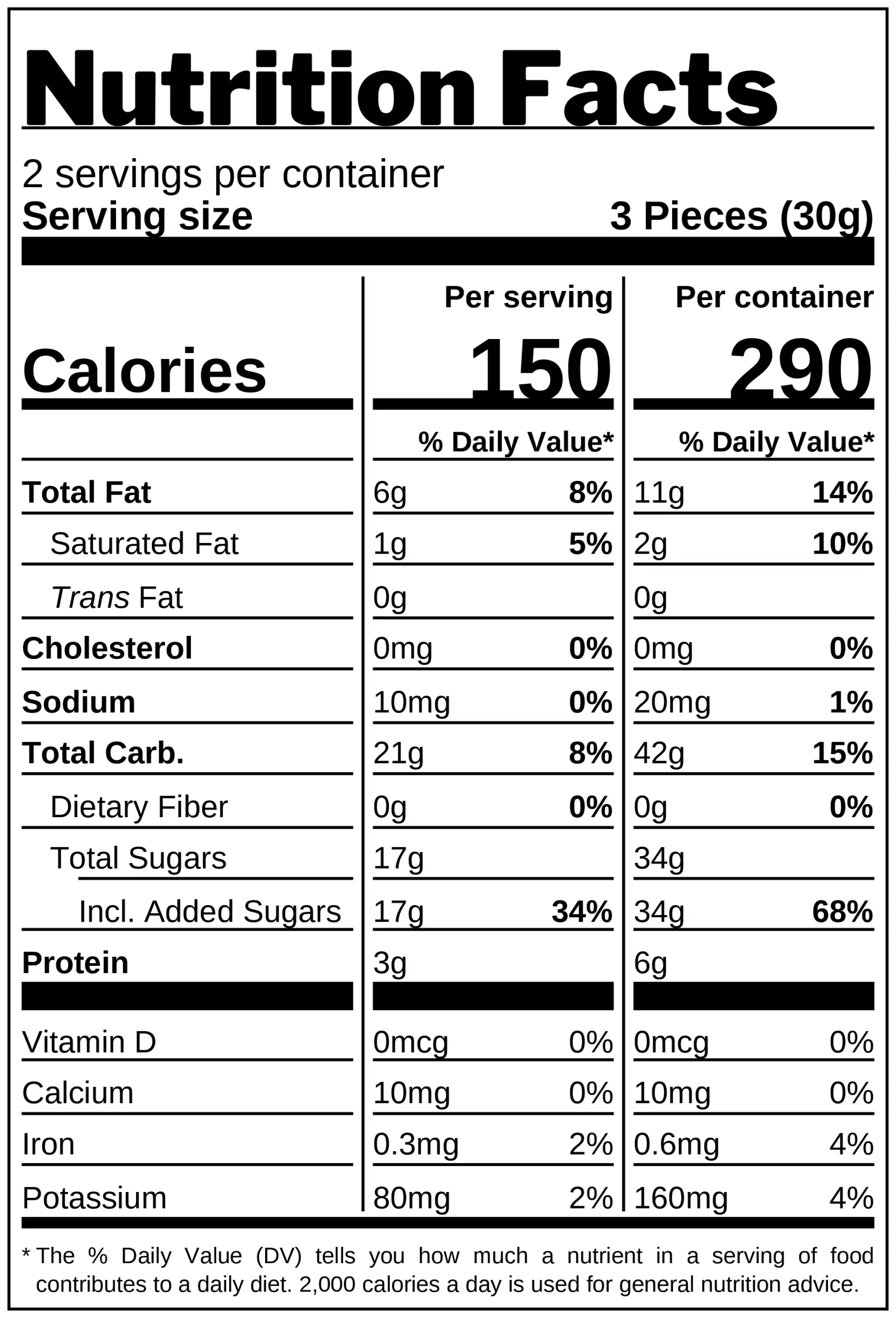Extra Crunchy Caramel & Peanuts Bar nutrition facts