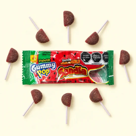 Watermelon Chili-Covered Gummy Pop Package
