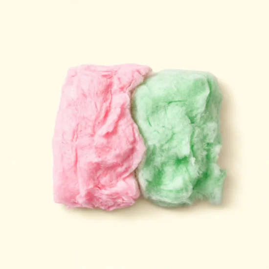 Cotton Candy with Sour Apple & Watermelon Pieces