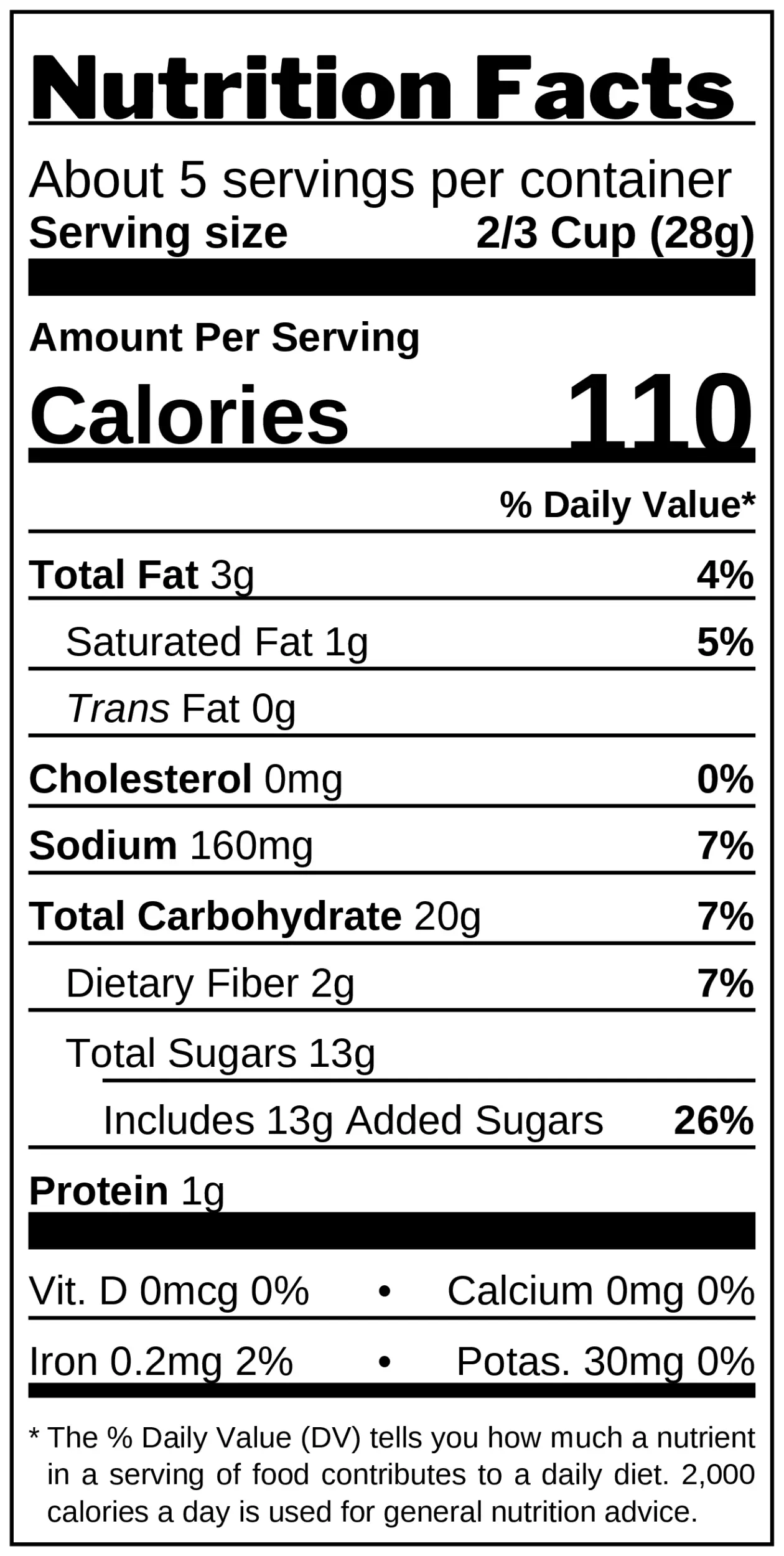 Salted Caramel Popcorn nutrition facts