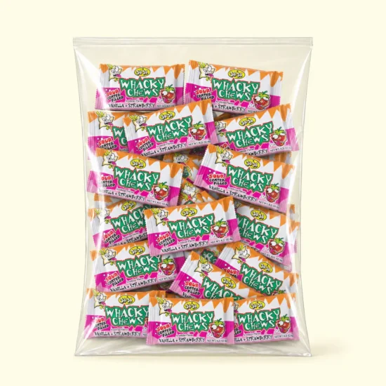 Vanilla & Strawberry Sour Chews Package