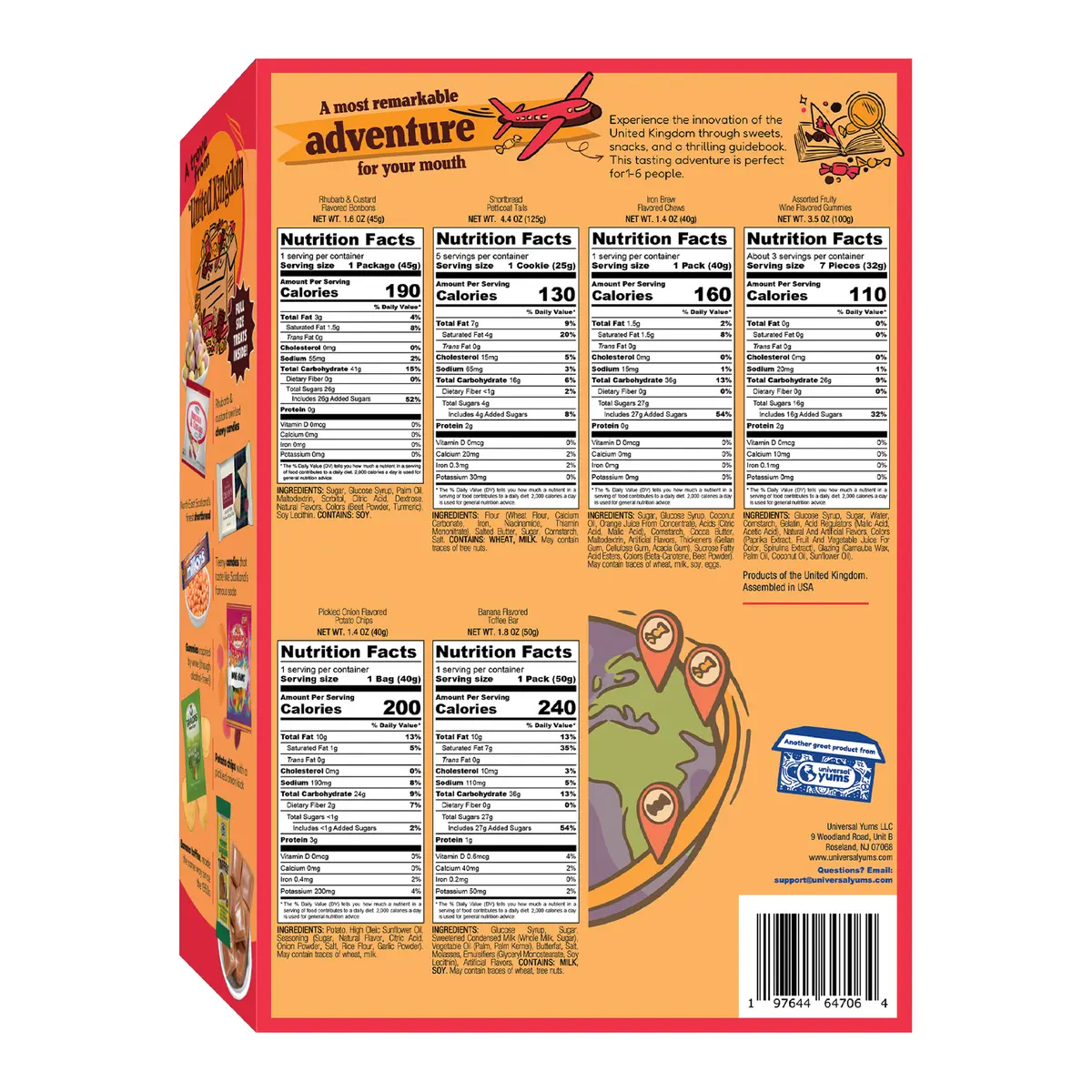 UK Tasting Adventure nutrition facts