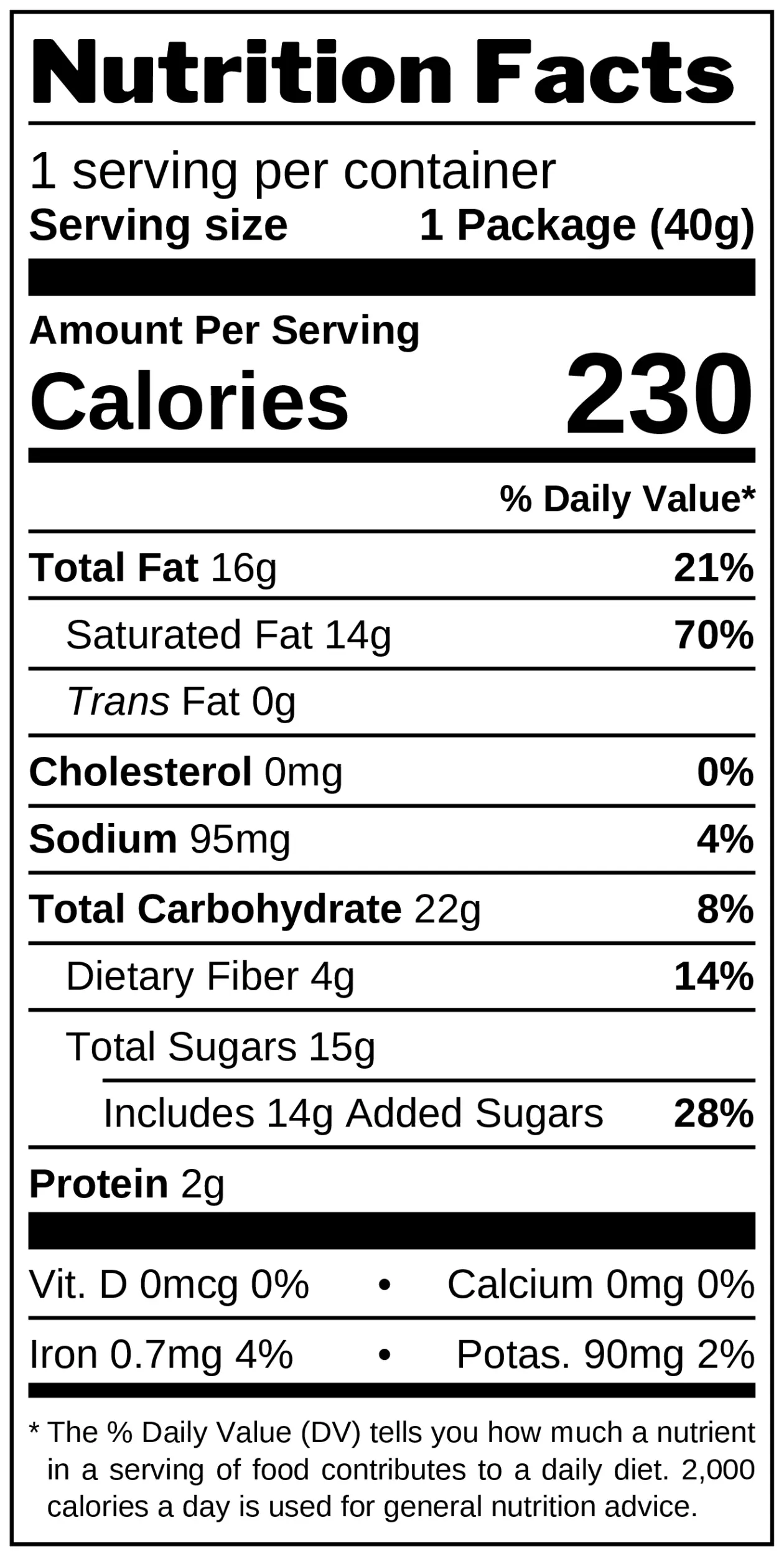 Glendee Coconut Chips nutrition facts