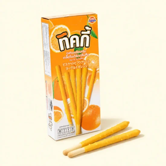 Yogurt & Orange Cream-Coated Biscuit Sticks Package
