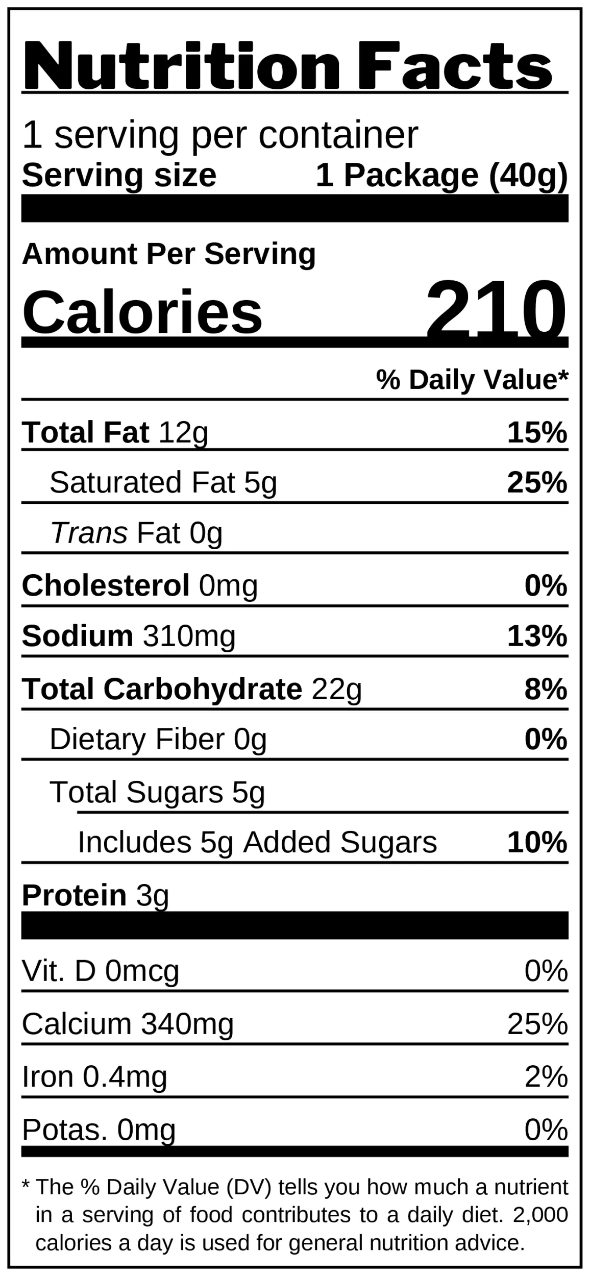 Green Curry Biscuit Sticks nutrition facts